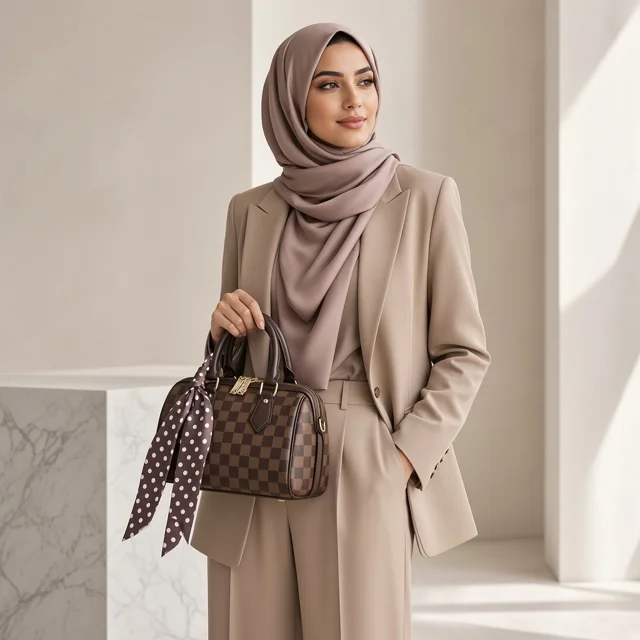 کیف زنانه دو دسته طرح‌دارکرواتی