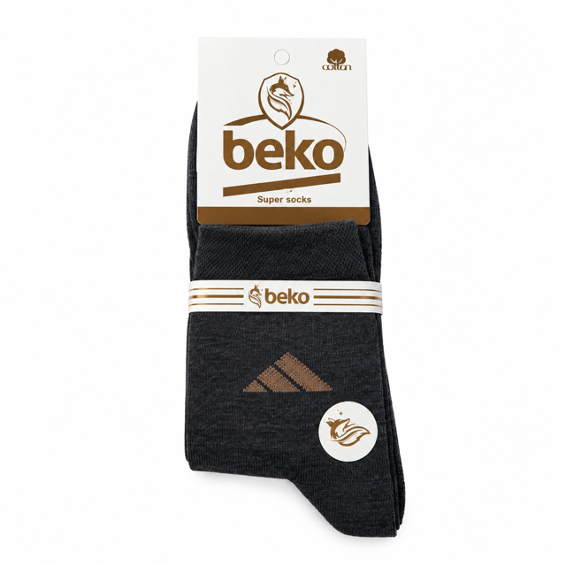 جوراب مردانه نیم ساق  بکو (Beko)نخی طرح‌دار