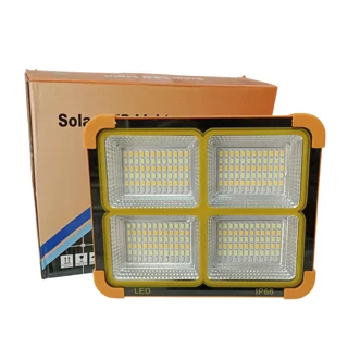 پروژکتور و چراغ اضطراری خورشیدی 100 وات Solar LED Light با 6 باتری قابل تعویض