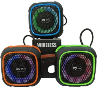 اسپیکر بلوتوثی شارژی و قابل حمل با نور RGB مدل SY-307