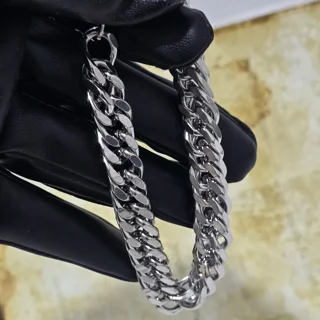 دستبند مردانه استیل کارتیر نقره‌ای همراه با جعبه