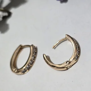 گوشواره حلقه‌ای زنانه ژوپینگ (Xuping) مدل نگین‌دار همراه با جعبه