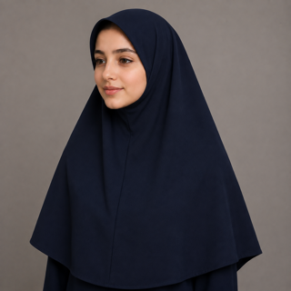 مقنعه سرمه ای بروجرد قواره ۹۰ و ۱۰۰ نیم چادر