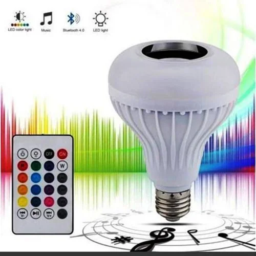 لامپ هوشمند و اسپیکر بلوتوثی مدل Led Music Blub به همراه ریموت کنترل