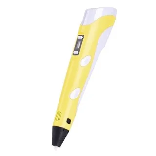 قلم طراحی سه بعدی 3D PEN-2 همراه با نمایشگر ( زرد رنگ )