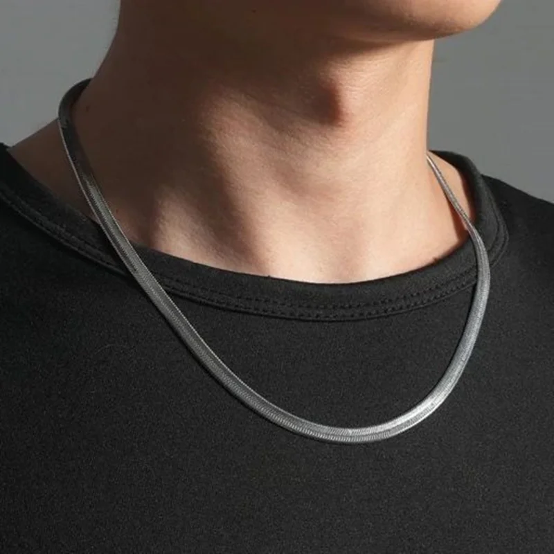 زنجیر استیل ماری 4 میل 45 سانتی نقره ای رنگ