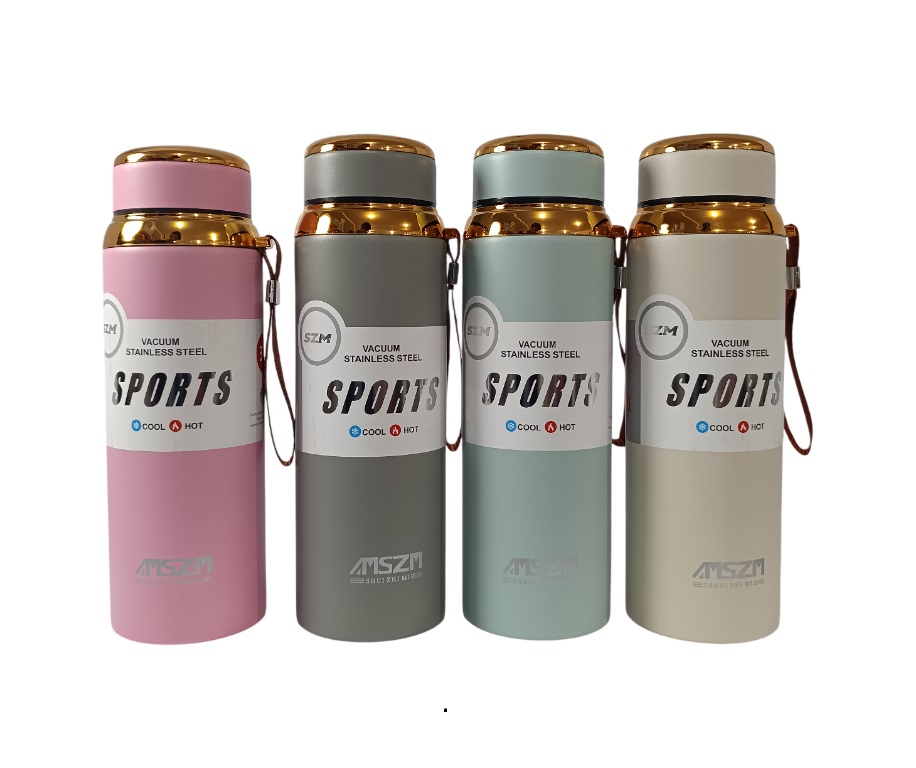 فلاسک استیل بند دار و قابل حمل 800میلی لیتر MSZM -مدلSHUI ZHI MI -مناسب نوشیدنی گرم و سرد