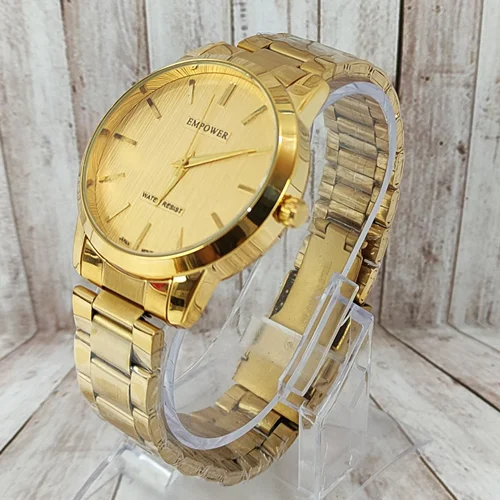 ساعت مچی عقربه‌ای مردانه امپاور EMPOWER دو رنگ زمینه طلایی