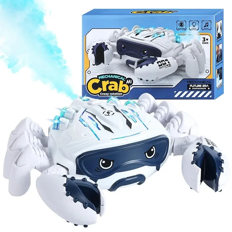 اسباب بازی موزیکال خرچنگ دودزا چرخشی ( سفید رنگ)