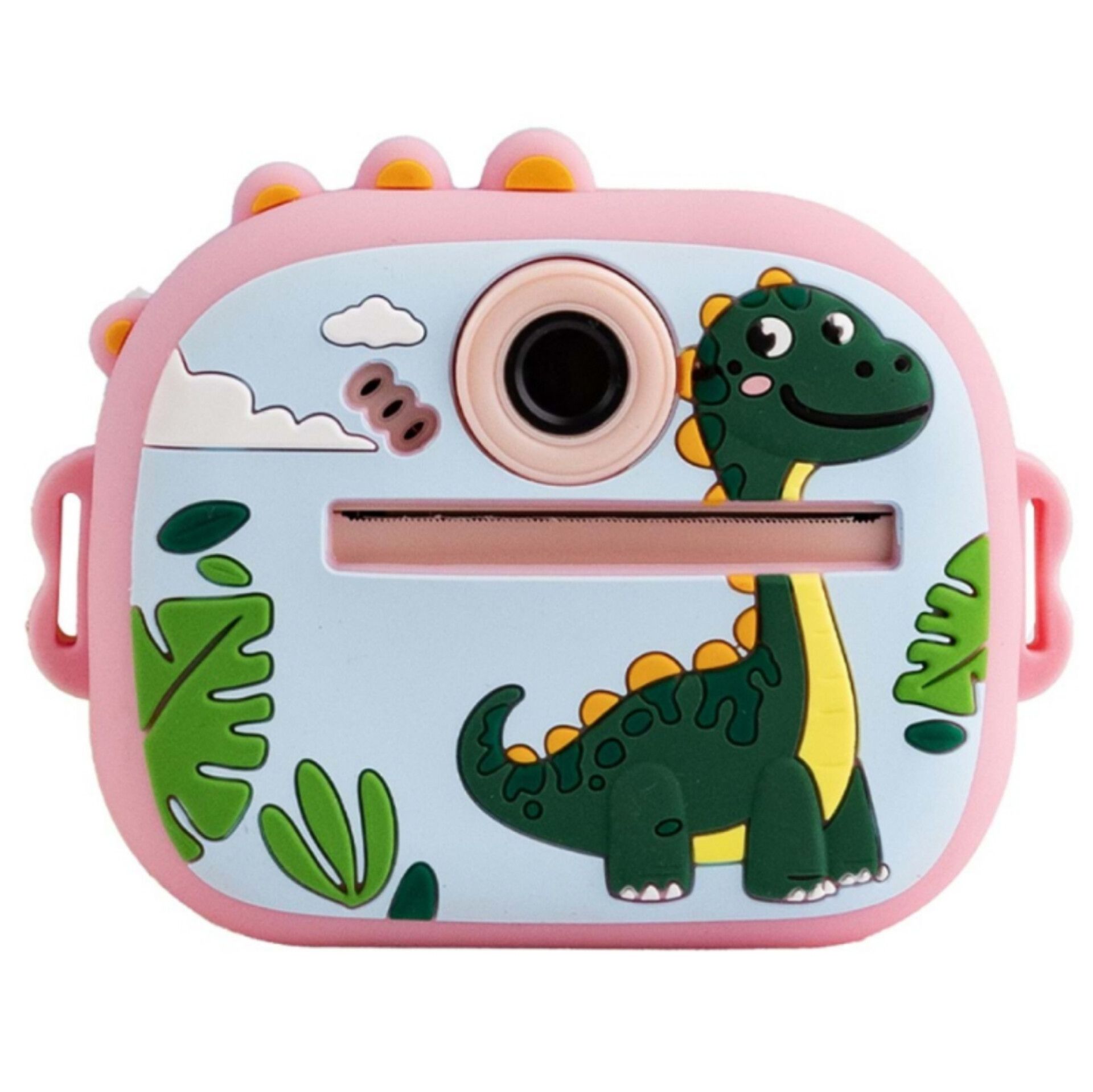 دوربین عکاسی کودک چاپ سریع فانتزی طرح دایناسور ( سبز-صورتی)